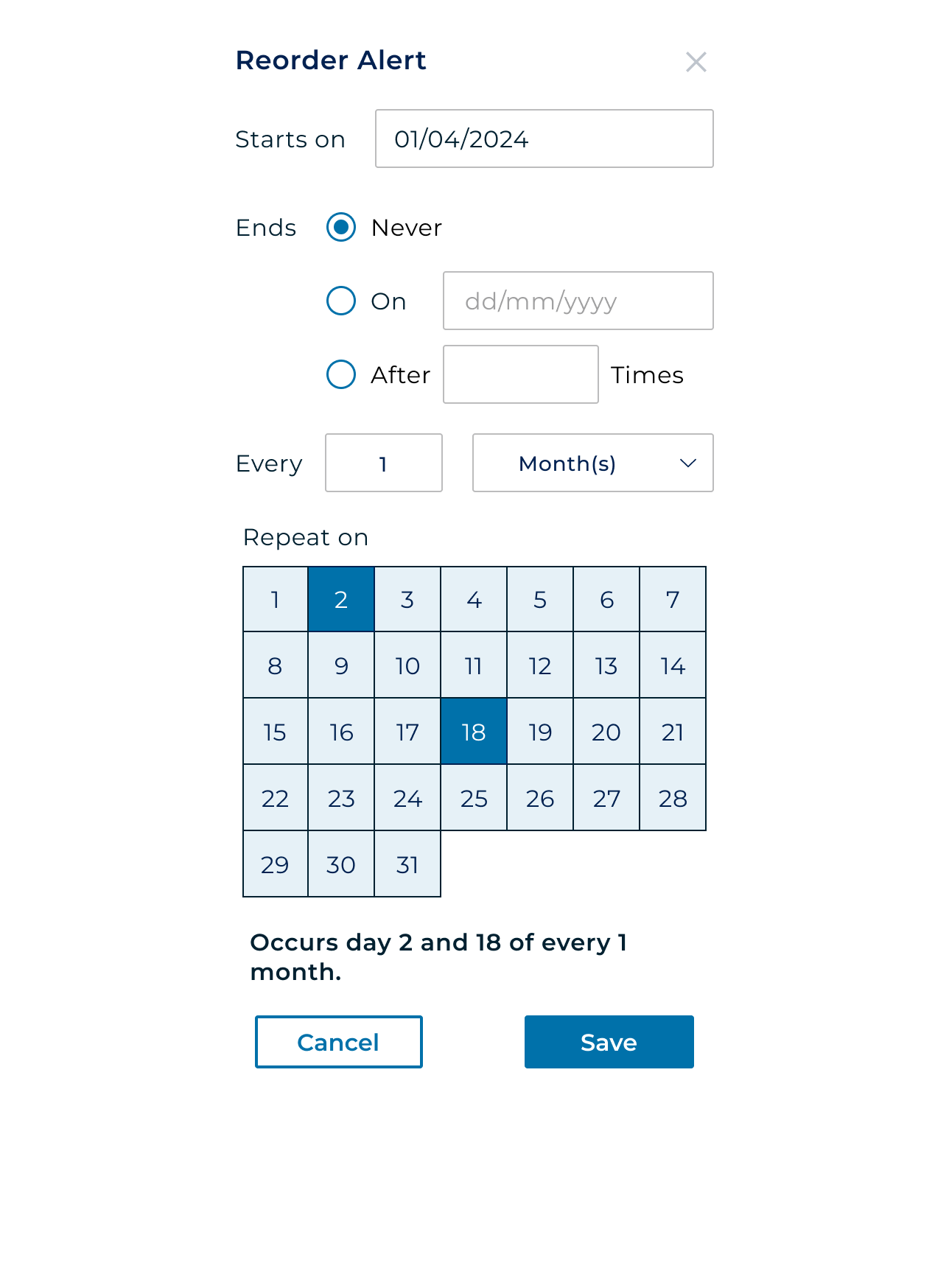 Reorder Alerts